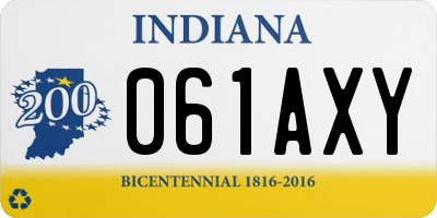 IN license plate 061AXY