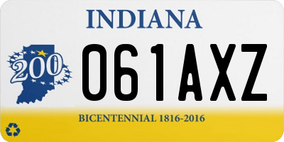 IN license plate 061AXZ
