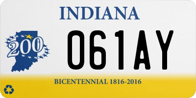 IN license plate 061AY
