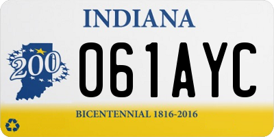 IN license plate 061AYC