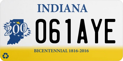IN license plate 061AYE