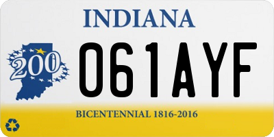 IN license plate 061AYF