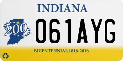 IN license plate 061AYG
