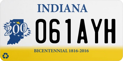 IN license plate 061AYH