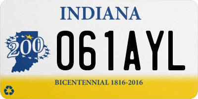 IN license plate 061AYL