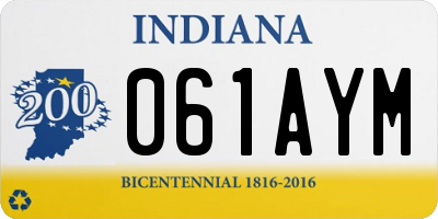 IN license plate 061AYM