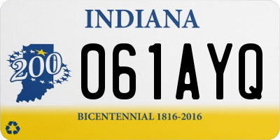 IN license plate 061AYQ