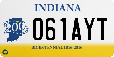 IN license plate 061AYT