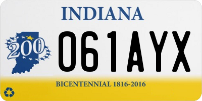 IN license plate 061AYX