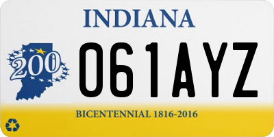 IN license plate 061AYZ