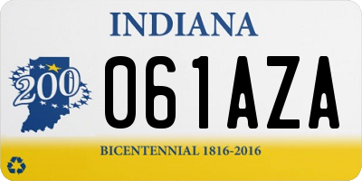 IN license plate 061AZA