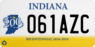 IN license plate 061AZC