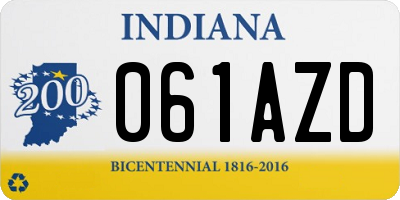 IN license plate 061AZD