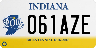 IN license plate 061AZE