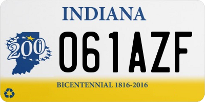 IN license plate 061AZF