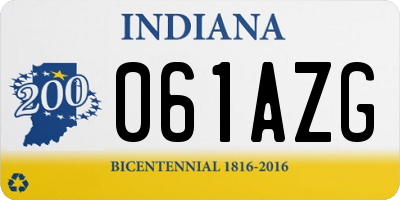IN license plate 061AZG