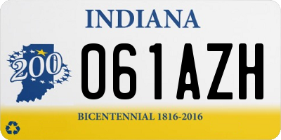 IN license plate 061AZH