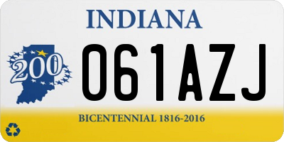 IN license plate 061AZJ