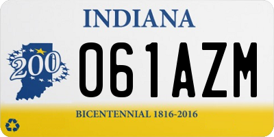 IN license plate 061AZM