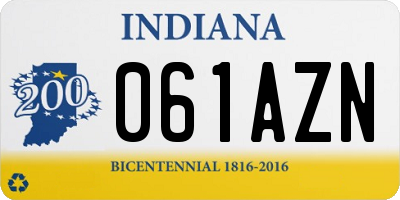 IN license plate 061AZN