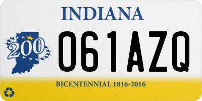 IN license plate 061AZQ