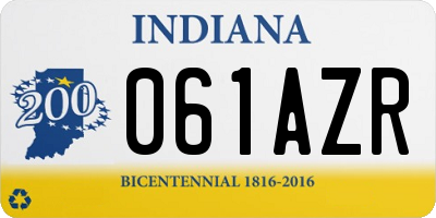 IN license plate 061AZR