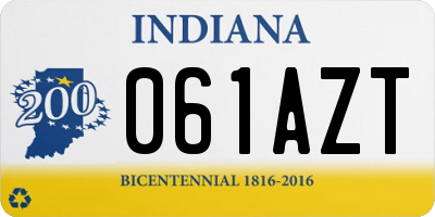 IN license plate 061AZT
