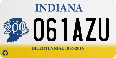 IN license plate 061AZU