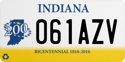 IN license plate 061AZV