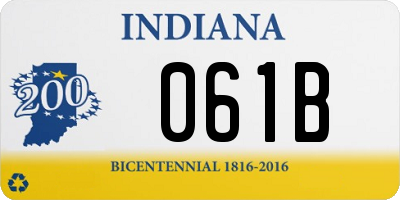 IN license plate 061B