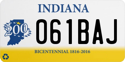 IN license plate 061BAJ