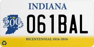 IN license plate 061BAL