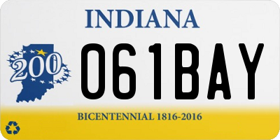 IN license plate 061BAY