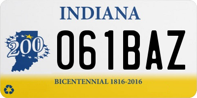 IN license plate 061BAZ