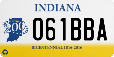 IN license plate 061BBA