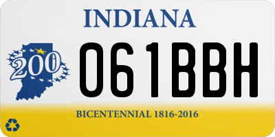 IN license plate 061BBH