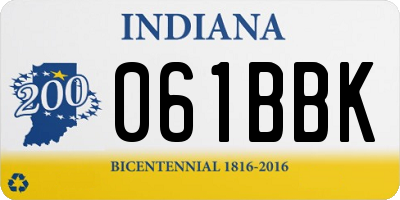 IN license plate 061BBK