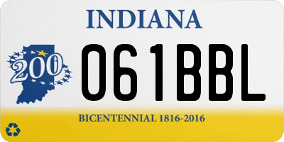 IN license plate 061BBL