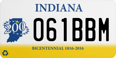 IN license plate 061BBM