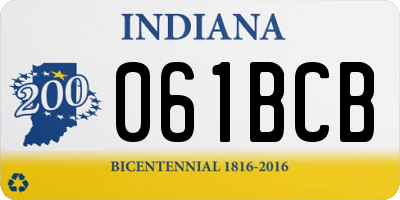 IN license plate 061BCB