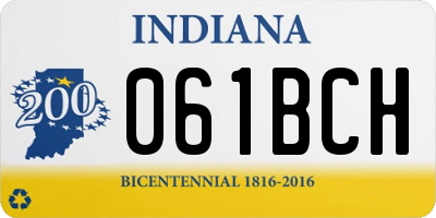 IN license plate 061BCH