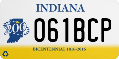 IN license plate 061BCP