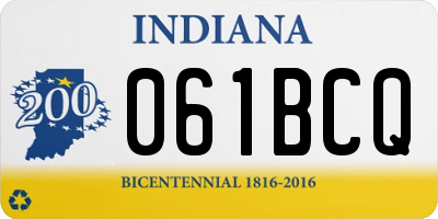 IN license plate 061BCQ