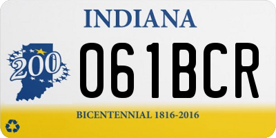 IN license plate 061BCR