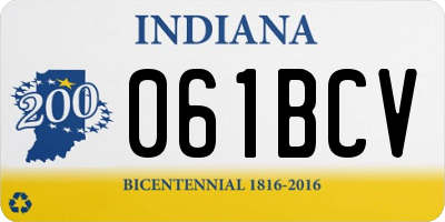 IN license plate 061BCV