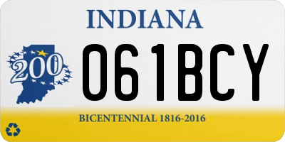 IN license plate 061BCY