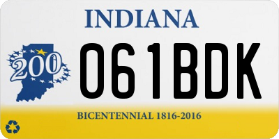 IN license plate 061BDK