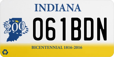 IN license plate 061BDN