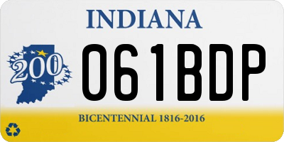 IN license plate 061BDP