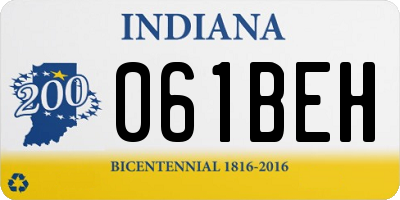 IN license plate 061BEH